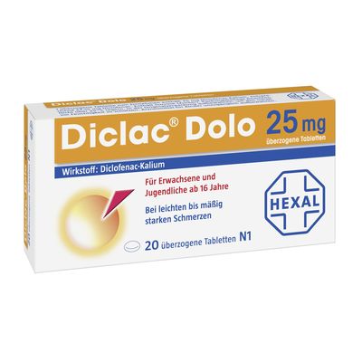 DICLAC Dolo 25 mg berzogene Tabletten